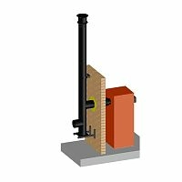 PERMETER 25 мм, D200 мм, 8 м белый (настенный монтаж), стальной дымоход Schiedel