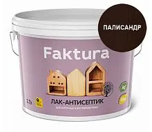 Лак-антисептик FAKTURA палисандр, ведро 2,7 л