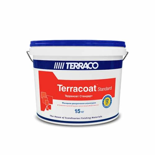 TERRACOAT STANDART Декоративная штукатурка на акриловой основе, 25 кг ведро, Terraco