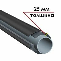 Трубка для теплоизоляции K-Flex ST IC CLAD BK 25х125, толщина 25 мм, длина 1 метр – ТСК Дипломат