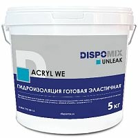 Unleak Acryl WE, 5 л, Гидроизоляция готовая эластичная Dispomix – ТСК Дипломат