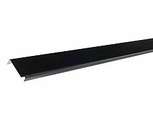 Планка примыкания полиэстер RAL 9005 черная, 2 м, упаковка 10 шт., Технониколь