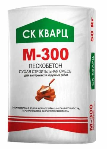 Смесь сухая монтажно-кладочная Пескобетон М300 (эконом), 50 кг
