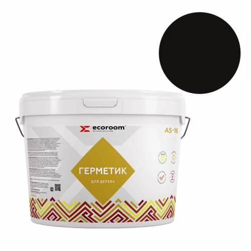 Герметик ECOROOM AS-16, 7 кг, венге, для деревянного строения, ведро