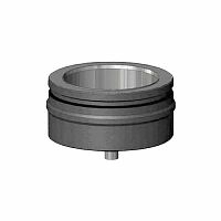Заглушка с отводом конденсата, Permeter Ultra, 25 мм, D200, серый, Schiedel