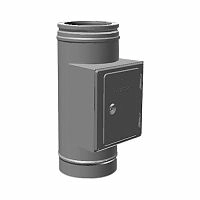 Тройник с прямоугольной дверцей, Permeter, 50 мм, D150, серый, Schiedel