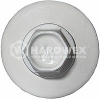 Саморез для сэндвич-панелей 6.3/5.5x185 мм RUSPERT (SILVER GREY), RAL 9016 транспортный белый, 20 шт, Hardwex