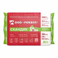 Утеплитель Лайт Баттс Скандик (минвата Rockwool), 800х600х100 мм 6 шт (2,88 м2, 0,288 м3) в упаковке – ТСК Дипломат