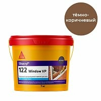 Sikacryl®-122 Window VP, 7 кг, Темно-коричневый оконный герметик акриловый для наружных работ, ведро