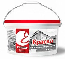 Краска акриловая, фасадная, универсальная белая, 7 кг ведро – ТСК Дипломат