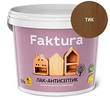 Лак-антисептик FAKTURA тик, ведро 0,9 л