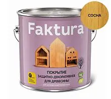 Покрытие FAKTURA защитно-декоративное для древесины сосна, ведро 2,5 л