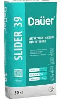 Slider Interier 39, 30 кг, Штукатурка гипсовая универсальная влагостойкая класс 90/2,0, ГОСТ Р 58279, Dauer, мешок