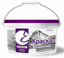 Краска акриловая фасадная люкс супербелая, 7 кг ведро – ТСК Дипломат