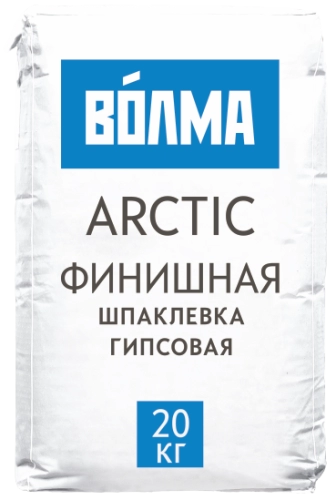 Смесь сухая шпаклевочная на гипсовом вяжущем ВОЛМА-Arctic (Монолит с ВЛГ), 20 кг