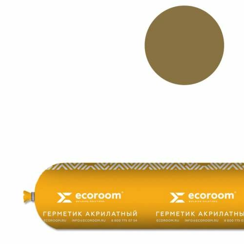 Герметик ECOROOM AS-16, 600 мл, венге, для деревянного строения, файл-пакет