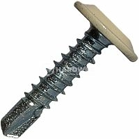 Усиленный саморез с прессшайбой со сверлом 4.2x19 мм RAL 1015 св.слоновая кость , 1000 шт, Hardwex