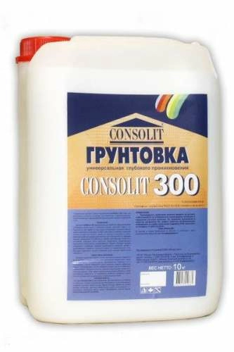 CONSOLIT 300 Грунтовка для укрепления оснований КОНСОЛИТ, 10 кг, канистра