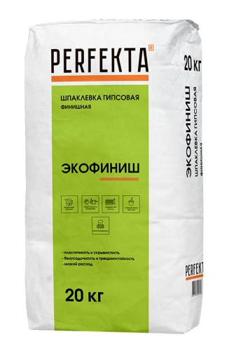 Шпаклевка гипсовая финишная Экофиниш, Perfekta, 20 кг
