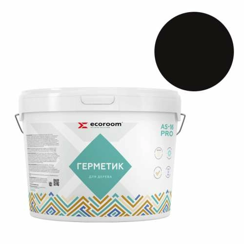 Герметик Ecoroom AS-16 PRO, 7 кг, венге, для деревянного строения, ведро