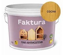 Лак-антисептик FAKTURA сосна, ведро 2,7 л