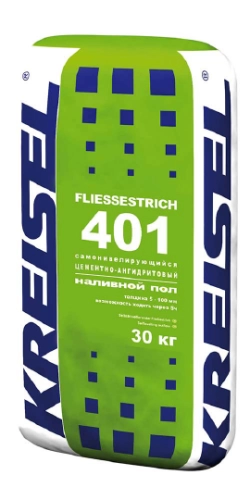 FLIESSESTRICH 401, Самонивелирующийся цементно-ангидритовый наливной пол толщиной от 5 до 100 мм, KREISEL