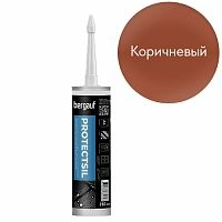 PROTECTSIL, 280 мл, Силиконовая затирка-герметик, Коричневый, Bergauf