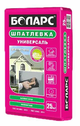 Шпатлевка цементная белая УНИВЕРСАЛЬ БОЛАРС, 25 кг, мешок – ТСК Дипломат