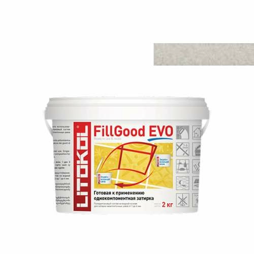 Готовая полиуретановая затирка FillGood EVO, ведро, 2 кг, Оттенок F.210 Greige, LITOKOL – ТСК Дипломат