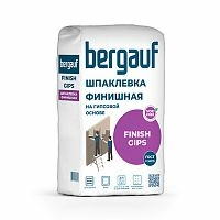 FINISH GIPS, 5 кг, Финишная шпаклевка на гипсовой основе, Bergauf