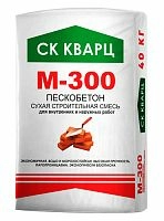 Смесь сухая монтажно-кладочная Пескобетон М300 ГОСТ, 40 кг