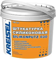 SILIKONPUTZ 030, Силиконовая декоративная штукатурка,фактура "короед", DR2,0 мм / DR3,0 мм, цветовая группа 4, ведро, 25 кг, KREISEL – ТСК Дипломат