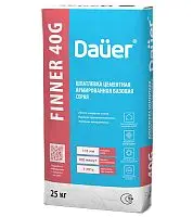 Шпатлевка цементная армированная базовая серая FINNER® EXTER 40 G, мешок 25 кг