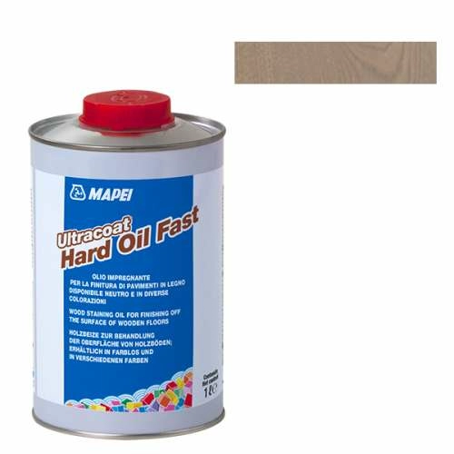Масло для окрашивания и отделки деревянных полов ULTRACOAT HARD OIL FAST GRIGIO 3, коричневый, 1 л