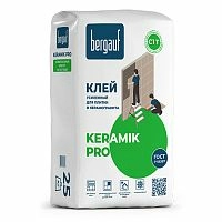 KERAMIK PRO, 25 кг, Смесь сухая клеевая С1 Т, Bergauf