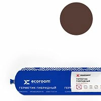 Гибридный герметик Ecoroom PS-16, 600 мл, красно-коричневый, STP-POLYMER, файл-пакет