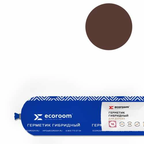 Гибридный герметик Ecoroom PS-16, 600 мл, красно-коричневый, STP-POLYMER, файл-пакет