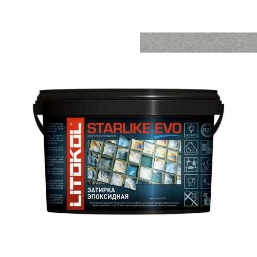 Эпоксидная затирочная смесь STARLIKE EVO, ведро, 5 кг, Оттенок S.110 Grigio Perla