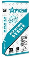 Клей для плитки ПРЕМИУМ БЕЛЫЙ в мешках, Русеан, 25 кг