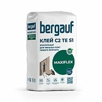 MAXIFLEX, 25 кг, Смесь сухая клеевая на цементном вяжущем C2 TE S1, Bergauf – ТСК Дипломат