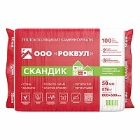 Утеплитель Лайт Баттс Скандик (минвата Rockwool), 800х600х50 мм 12 шт (5,76 м2, 0,288 м3) в упаковке – ТСК Дипломат