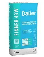 Шпатлевка гипсовая выравнивающая белая FINNER INTER 43W, мешок 20 кг