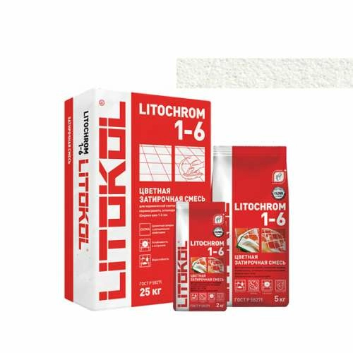 Затирка LITOCHROM 1-6, 25 кг, Оттенок C.00 Белый, LITOKOL – ТСК Дипломат