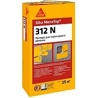 Цементный ремсостав с низкой усадкой армированный фиброй Sika MonoTop®-312N Winter, 25 кг – ТСК Дипломат