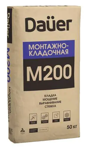 Dauer Сухая смесь М-200 Монтажно-кладочная 50 кг мешок