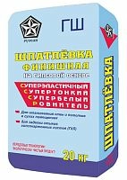Шпатлёвка финишная на гипсовой основе, Русеан, белая, 20 кг