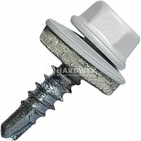 Саморез кровельный 4.8x19 мм RAL 9010 белый, 250 шт Hardwex