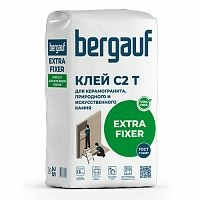 EXTRA FIXER, 25 кг, Клей для керамогранита, природного и искусственного камня C2T, Bergauf
