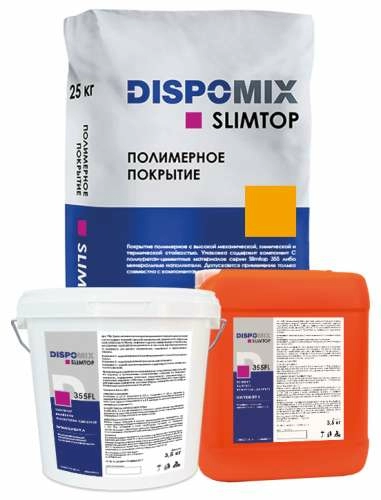 Покрытие полиуретан-цементное Slimtop 355CP, оранжевый, 30,4 кг, Dispomix – ТСК Дипломат