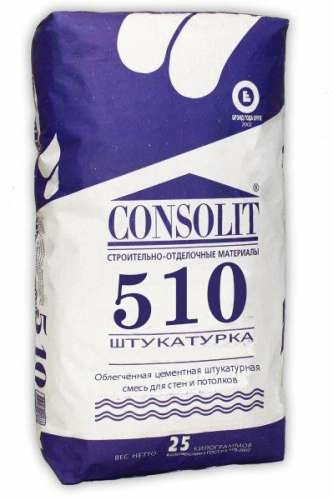 CONSOLIT 510 Цементная штукатурка, 25 кг КОНСОЛИТ – ТСК Дипломат